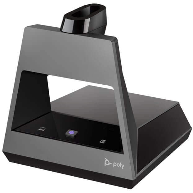 Poly Voyager 5200-M Office Headset + USB-A to Micro USB Cable (8H5Q4AA) — rear view