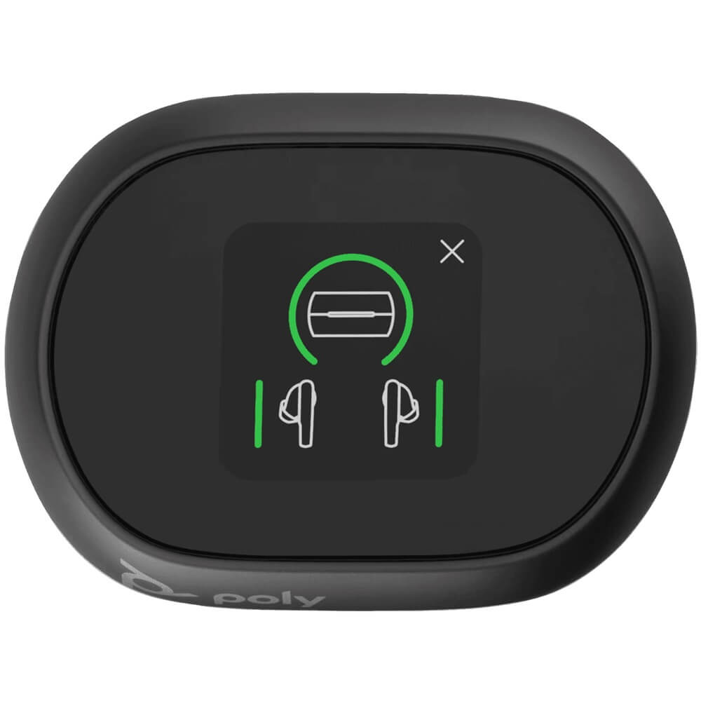 Poly Voyager Free 60+ UC M Carbon Black Earbuds (7Y8H0AA) — rear view