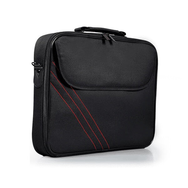 Port Designs S15 15.6″ Clamshell Laptop Bag – Black & Red (150038) — front view