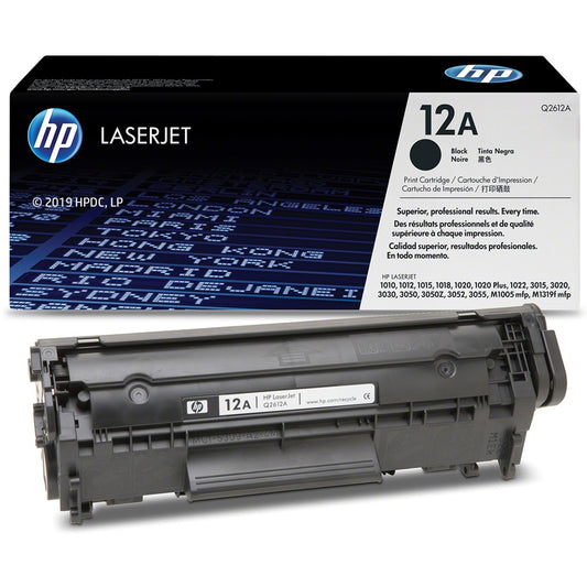 HP 12A Black LaserJet Toner Cartridge (Q2612A) image 2
