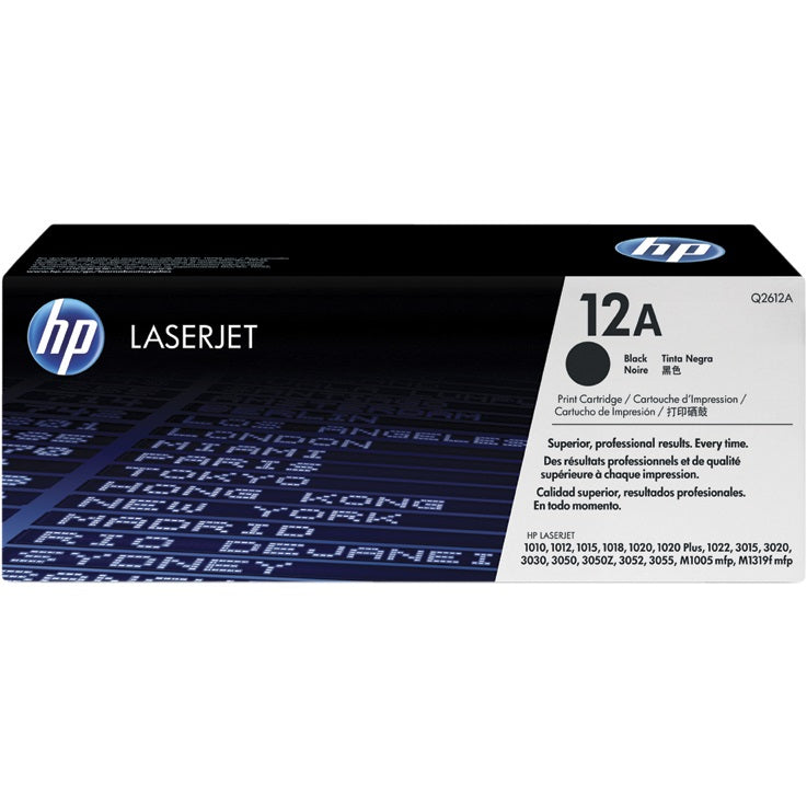 HP 12A Black LaserJet Toner Cartridge (Q2612A) image 1