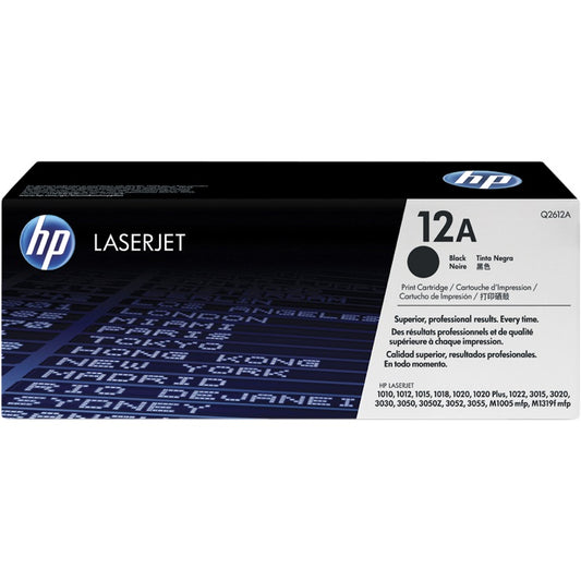 HP 12A Black LaserJet Toner Cartridge (Q2612A) image 1