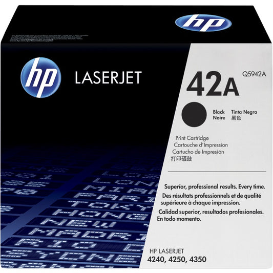 Genuine HP 42A Black LaserJet Toner Cartridge (Q5942A) image 1