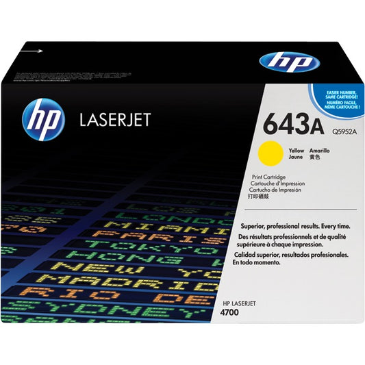 Genuine HP 643A Yellow LaserJet Toner Cartridge (Q5952A) image 1