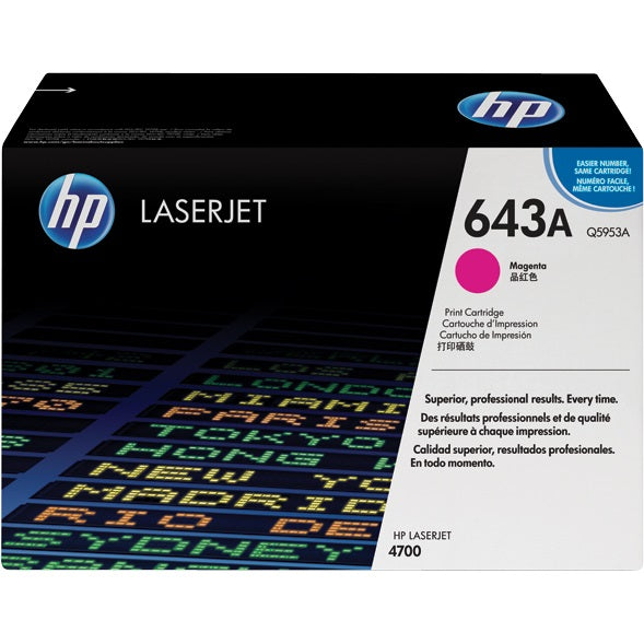 Genuine HP 643A Magenta LaserJet Toner Cartridge (Q5953A) image 1