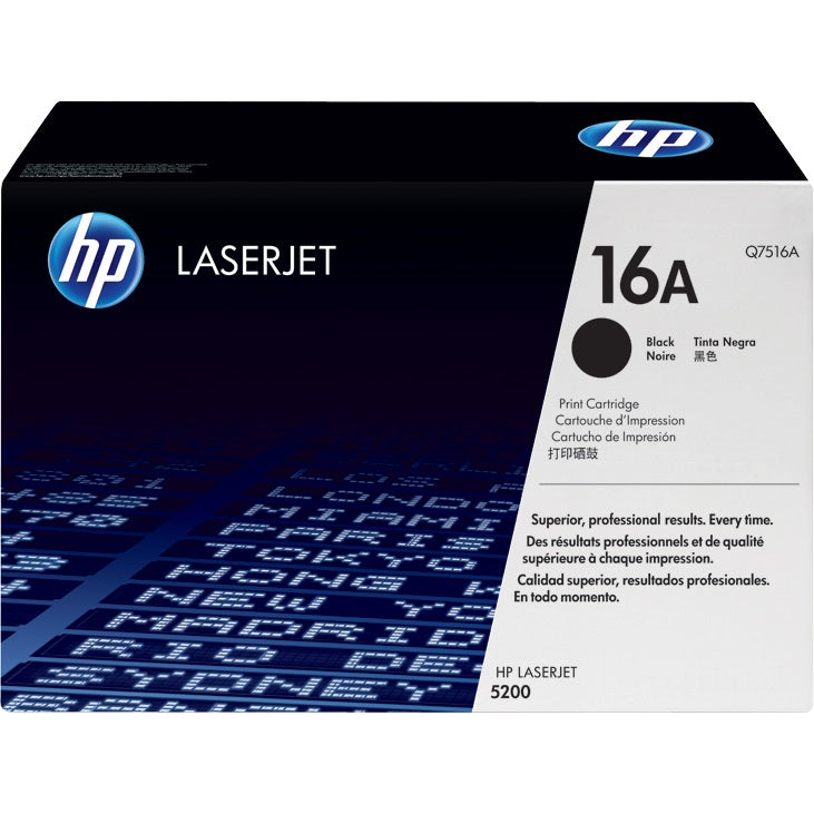 Genuine HP 16A Black LaserJet Toner Cartridge (Q7516A) image 1