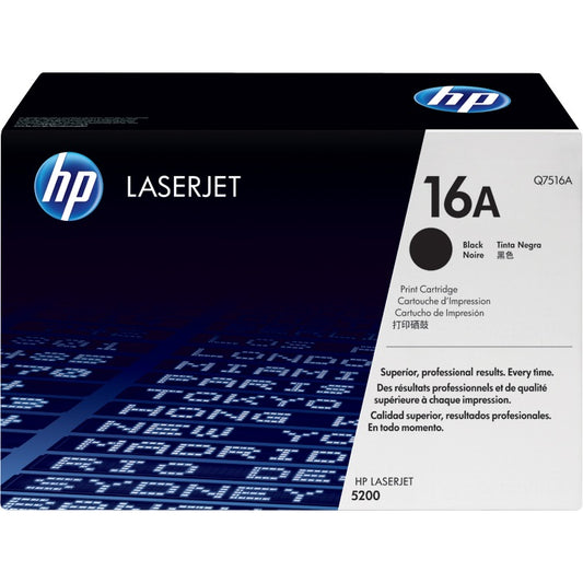 Genuine HP 16A Black LaserJet Toner Cartridge (Q7516A) image 1