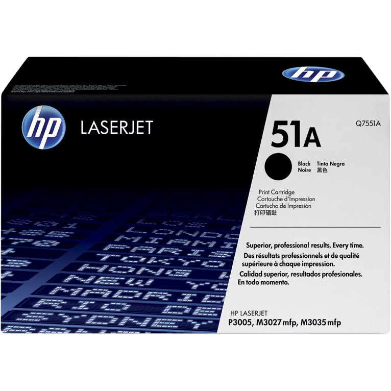 Genuine HP 51A Black LaserJet Toner Cartridge (Q7551A) image 1