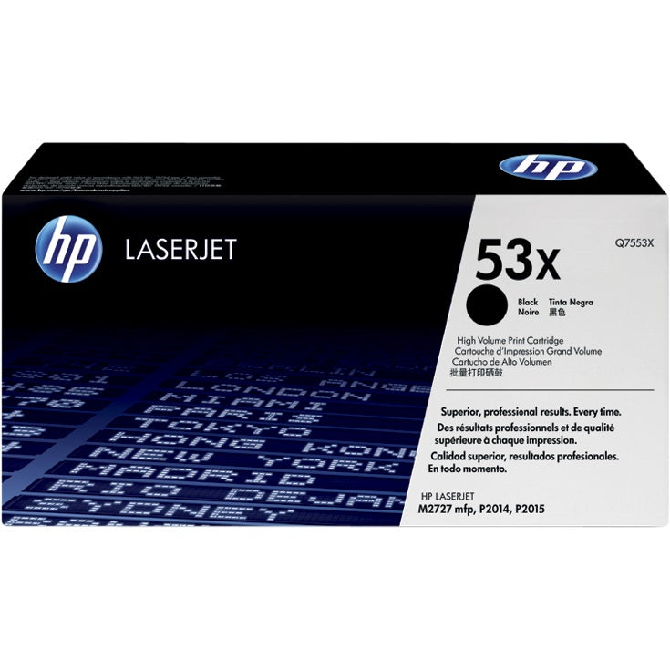Genuine HP 53X High Yield Black LaserJet Toner Cartridge (Q7553X) image 1