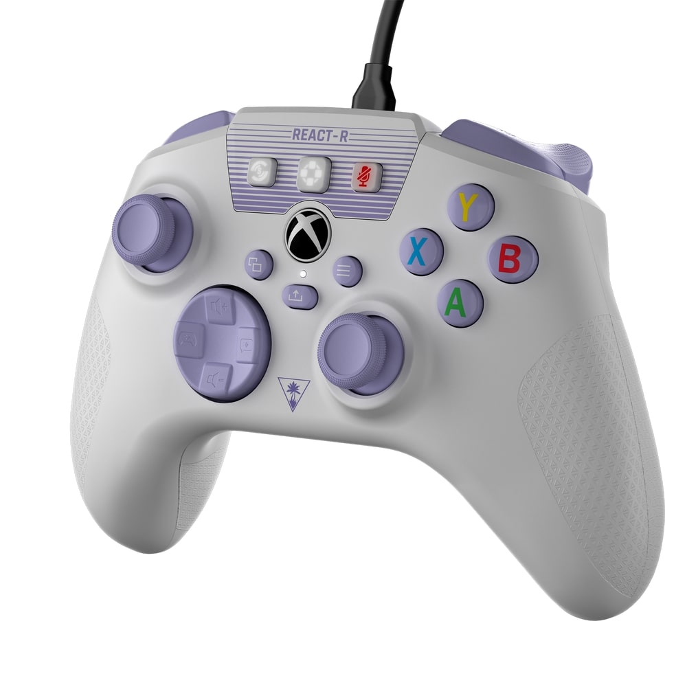 Turtle Beach REACT-R Wired Controller for Xbox Series X|S and PC – White & Purple image 3