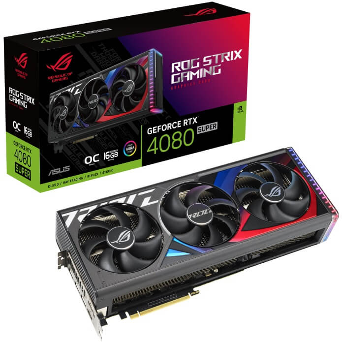 ASUS ROG Strix GeForce RTX 4080 SUPER 16GB GDDR6X OC Edition Graphics Card (90YV0KB0-M0NA00) image 1