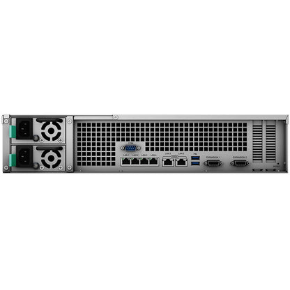 Synology RackStation RS3621xs+ 12-Bay 2U NAS Enclosure (RS3621xs+) — rear view