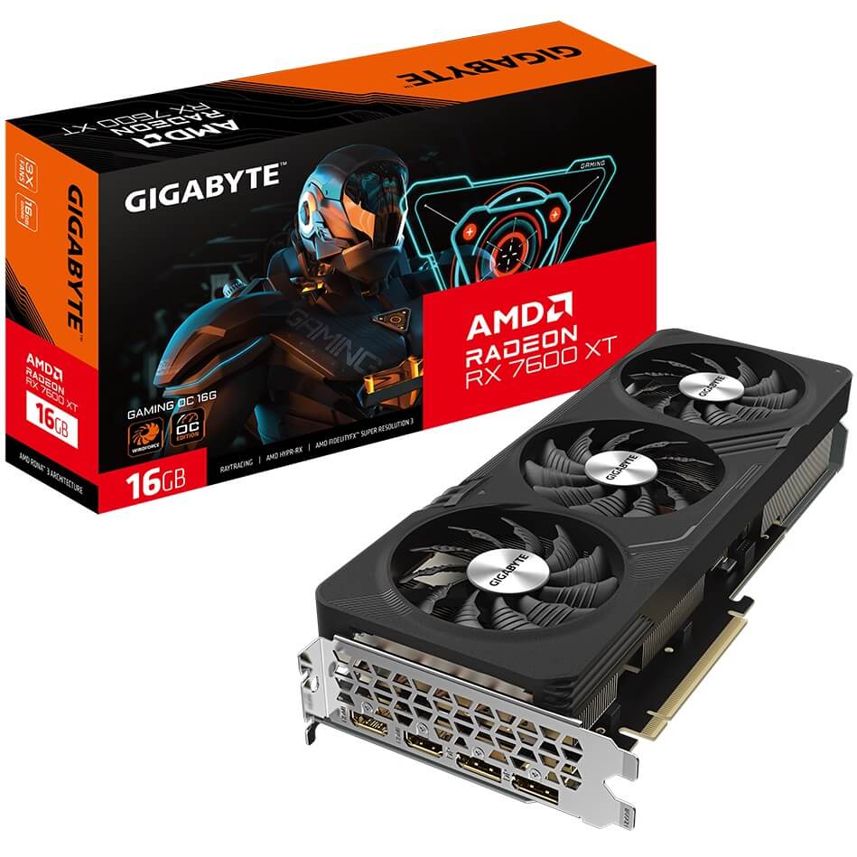 Gigabyte Radeon RX 7600 XT Gaming OC 16GB GDDR6 Graphics Card (GV-R76XTGAMING OC-16GD) image 1