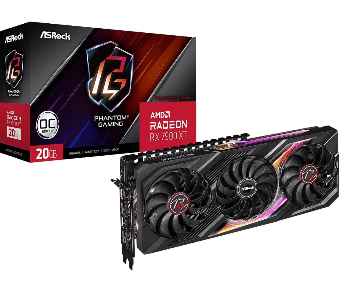 ASRock AMD Radeon RX 7900 XT Phantom Gaming 20GB OC GDDR6 Graphics Card (RX7900XT-GAMING-20GB) image 1