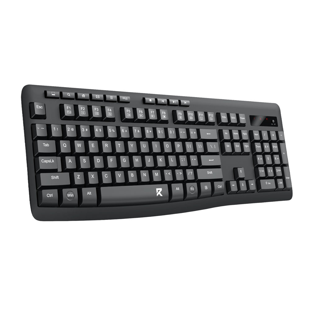 Redragon BS-7367-B Wireless Office Keyboard and Mouse Combo – Black (RD-BS-7367-B) — side view