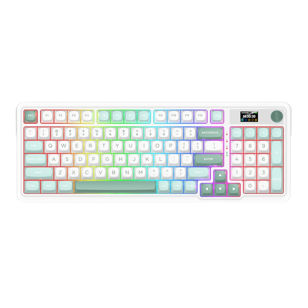 Redragon K719WGB GALATIN RGB PRO Full Sized Wireless Gaming Keyboard – White (RD-K719WGB-RGB-PRO) image 1