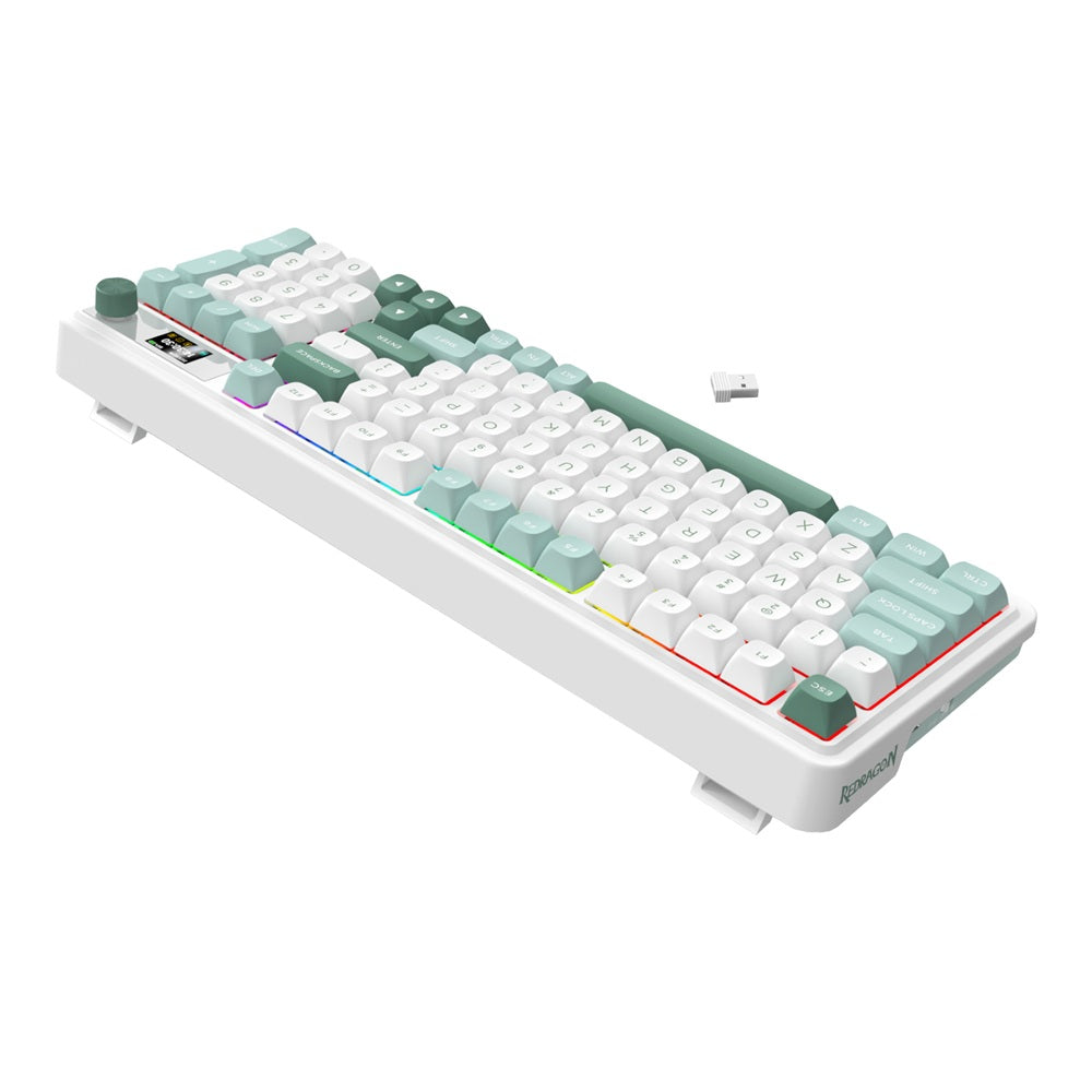 Redragon K719WGB GALATIN RGB PRO Full Sized Wireless Gaming Keyboard – White (RD-K719WGB-RGB-PRO) image 4