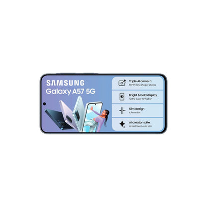 Samsung Galaxy A57 256GB - Gray — side view