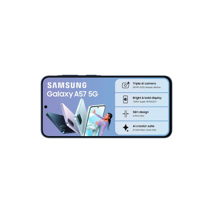 Samsung Galaxy A57 256GB - Navy — side view