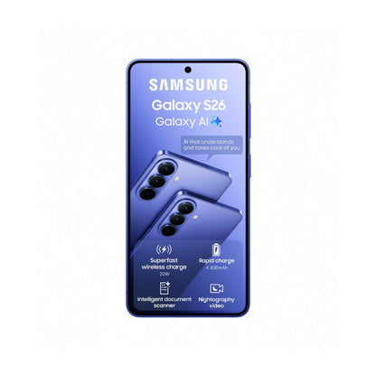 Samsung Galaxy S26 512GB - Cobalt Violet — front view