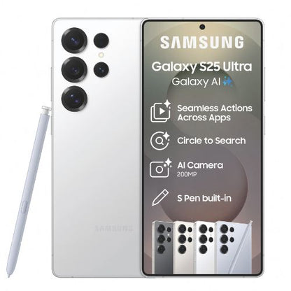 Samsung Galaxy S25 Ultra 256GB - Titanium Whitesilver — detail view
