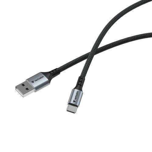 Verbatim Sync & Charge 18W USB-A to USB-C Cable – Black (31843) image 2