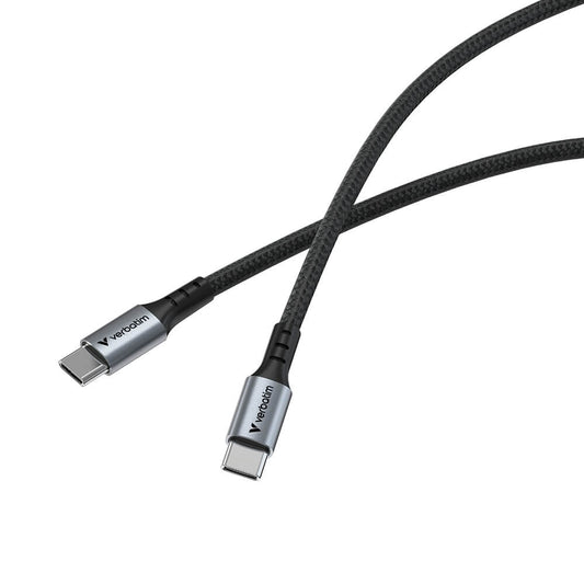 Verbatim Sync & Charge 60W USB-C to USB-C Cable – Black (31845) image 2