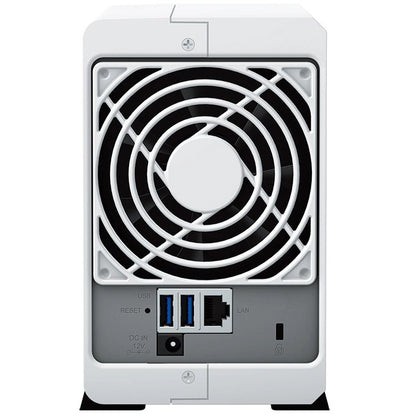 Synology DiskStation DS223j 2 Bay NAS Enclosure — rear view