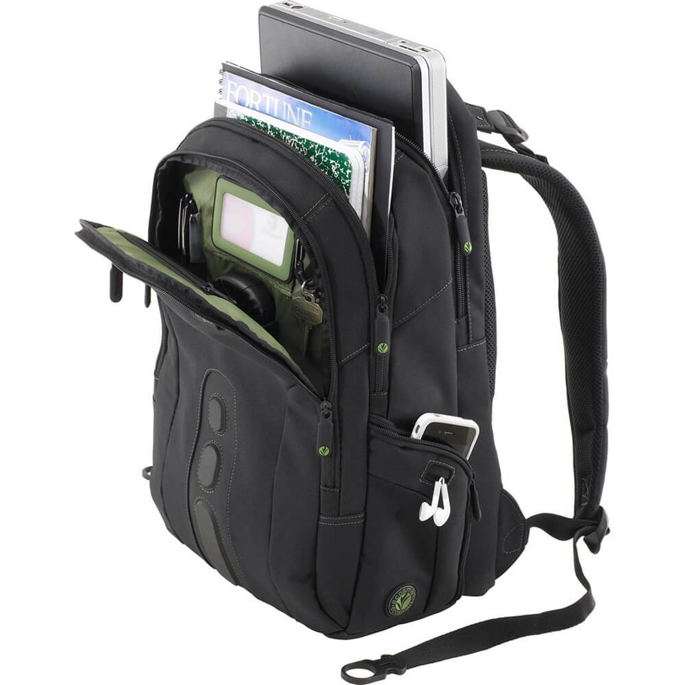 Targus EcoSpruce 15.6″ Backpack – Black (TBB013EU) — detail view