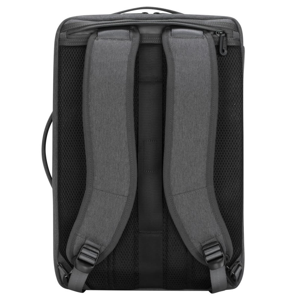 Targus Cypress 15.6” Convertible Backpack with EcoSmart – Grey (TBB58702GL) — rear view