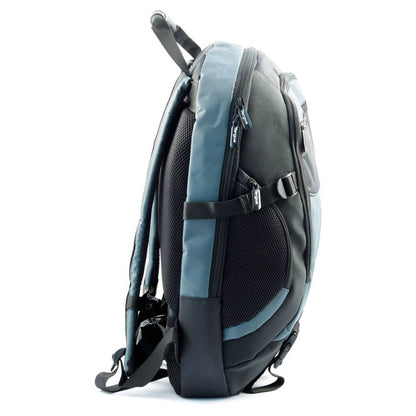 Targus Atmosphere 17-18″ XL Laptop Backpack – Black/Blue (TCB001EU) — side view