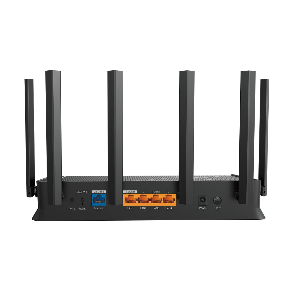 TP-LINK Archer BE400 BE6500 Dual-Band Wi-Fi 7 Router — side view