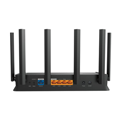 TP-LINK Archer BE400 BE6500 Dual-Band Wi-Fi 7 Router — side view