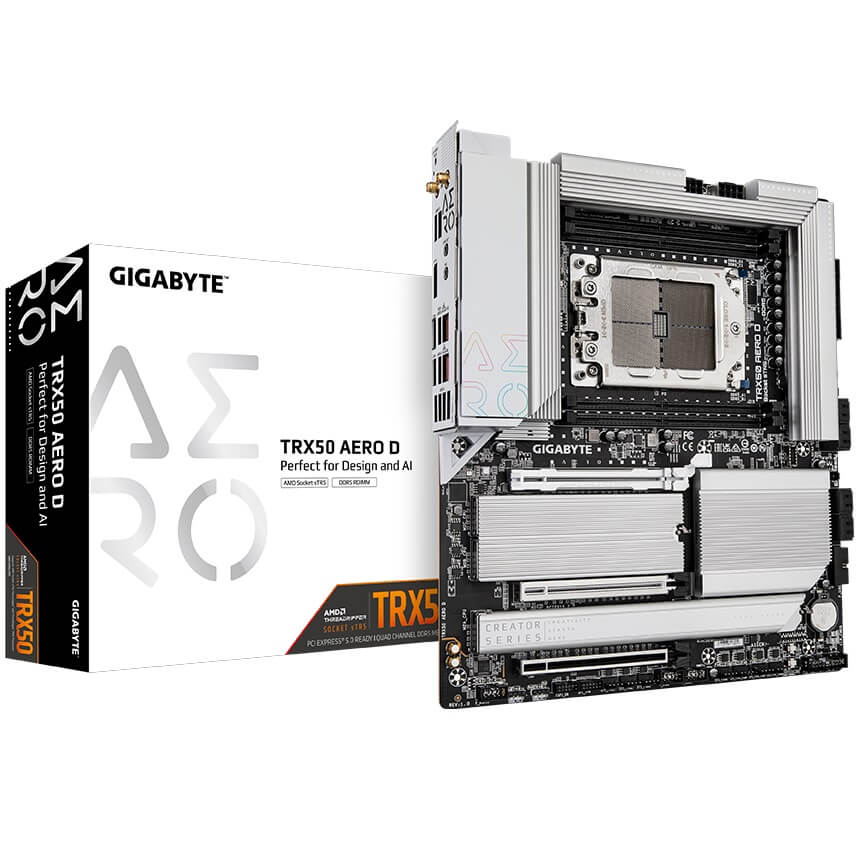 Gigabyte TRX50 AERO D DDR5 sTR5 Motherboard (GA-TRX50-AERO-D) image 1
