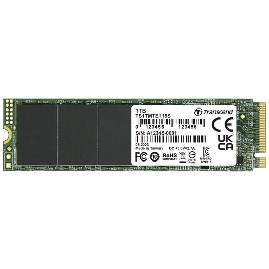 Transcend 115s 1TB M.2 2280 PCIe NVMe Gen3 x4 Solid State Drive (TS1TMTE115S) image 1