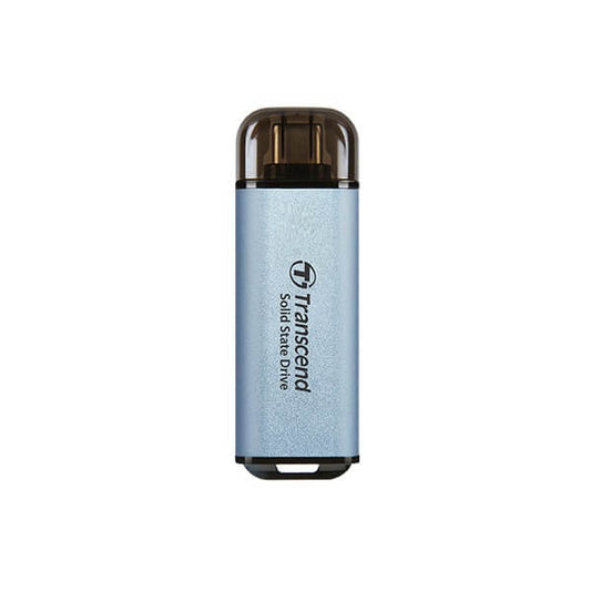 Transcend ESD300 512GB USB Type-C Portable Soid State Drive – Sky Blue (TS512GESD300C) image 1