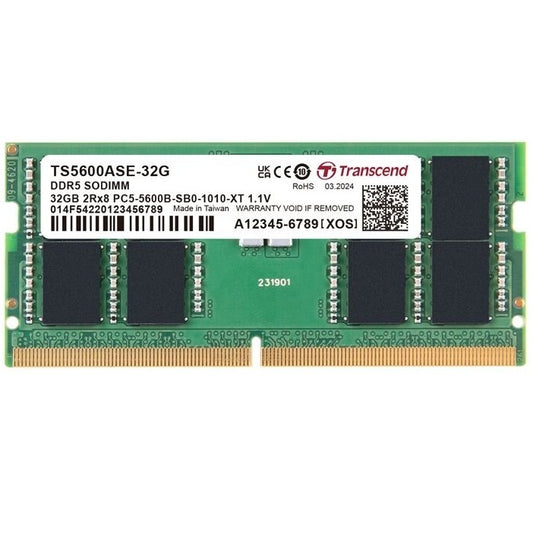 Transcend 32GB DDR5 5600MHz Notebook Memory Module (TS5600ASE-32G) image 1