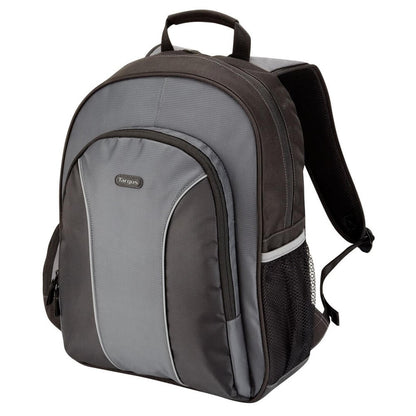 Targus Essential 15.4-16″ Laptop Backpack – Black/Grey (TSB023EU) — side view