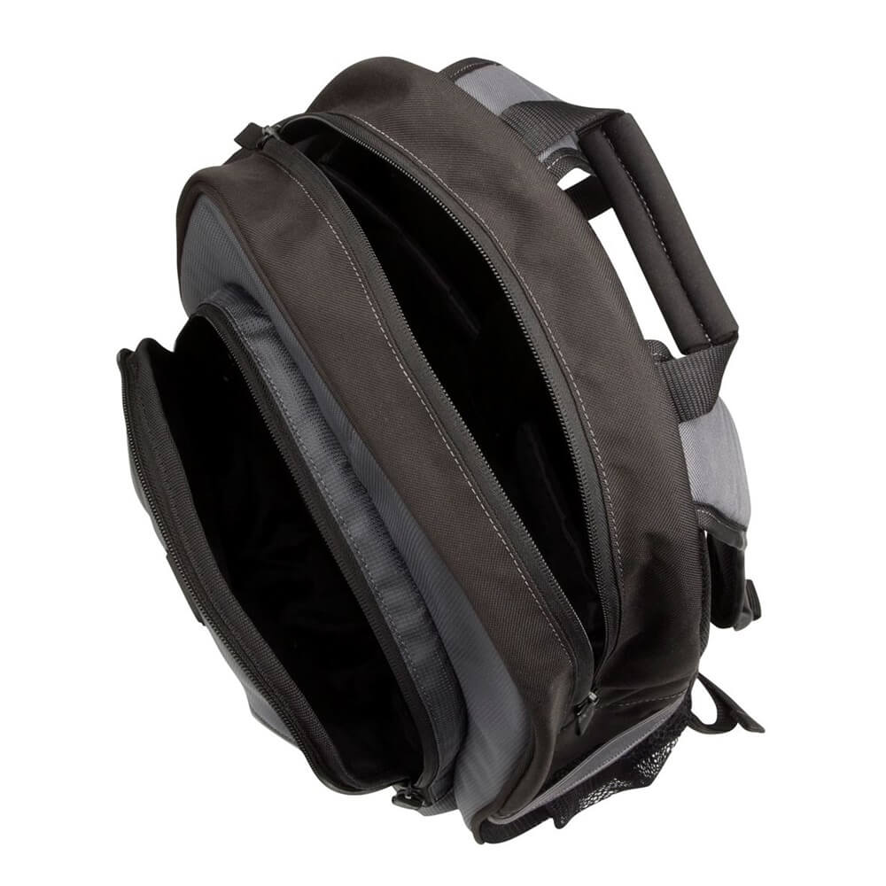 Targus Essential 15.4-16″ Laptop Backpack – Black/Grey (TSB023EU) — rear view