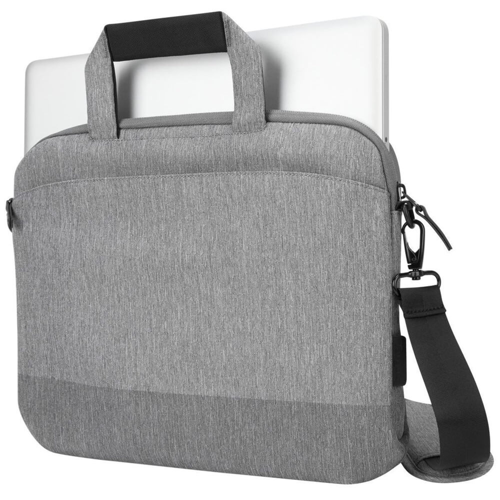 Targus CityLite Pro 14” Shoulder Bag – Grey (TSS959GL) — side view