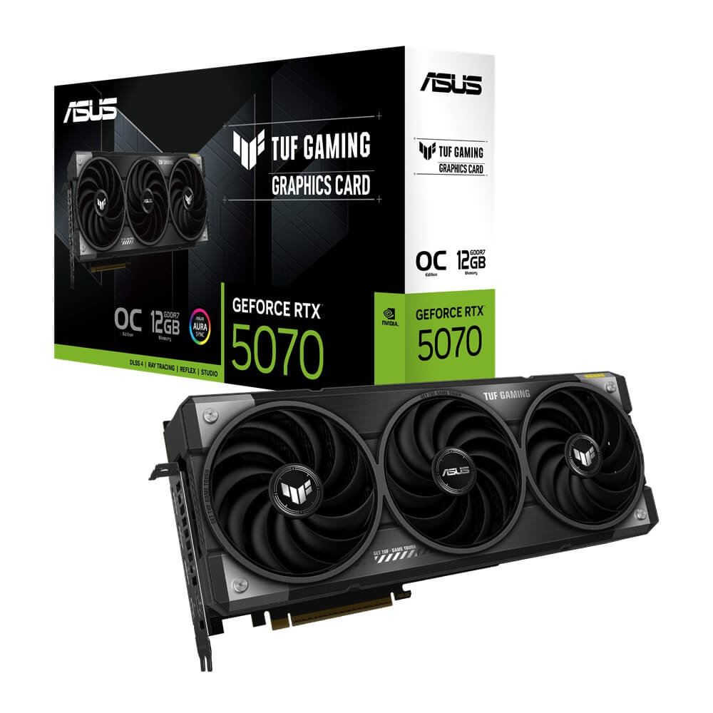 ASUS TUF Gaming GeForce RTX 5070 12GB GDDR7 OC Edition Graphics Card (90YV0LZ0-M0NA00) image 1