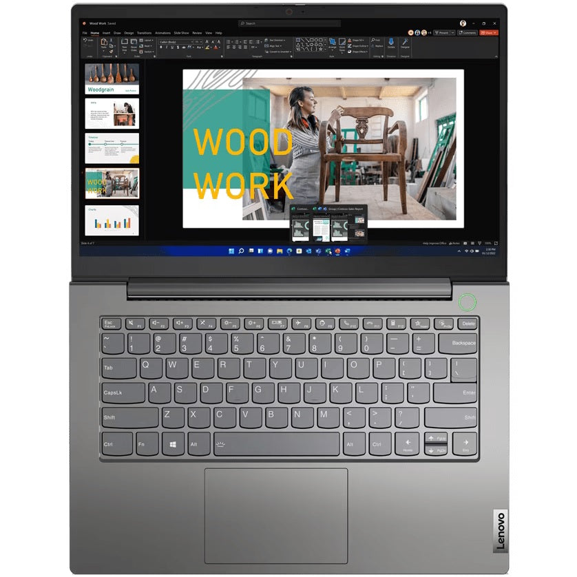 Lenovo ThinkBook 14 G4 IAP Notebook PC – Core i7-1255U / 14.0″ FHD / 8GB RAM / 512GB SSD / Win 11 Pro (21DH008BSA) — rear vie