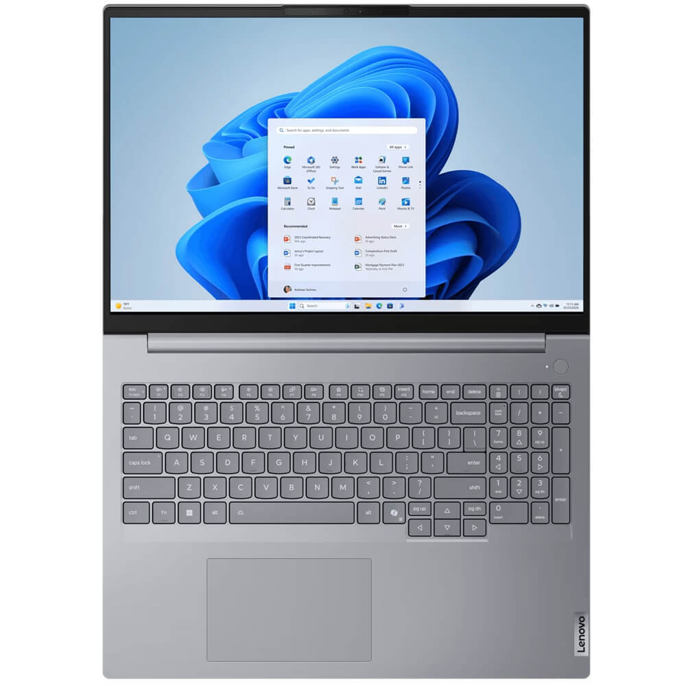Lenovo ThinkBook 16 G8 IRL Notebook PC – Core 5 210H / 16″ WUXGA / 16GB RAM / 512GB SSD / Win 11 Pro (21SH006RZA) — rear view