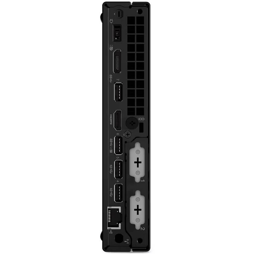 Lenovo ThinkCentre M80q Gen 3 Desktop PC – Core i5-12500T / 8GB RAM / 256GB SSD / Win 11 Pro (11U10007SA) — rear view