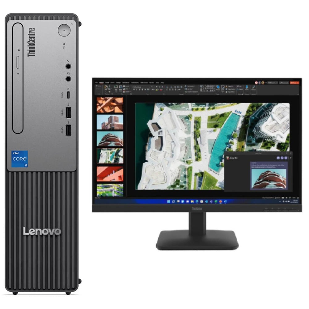 Lenovo ThinkCentre neo 30s Gen 5 SFF Desktop PC (13DK000XSA) + Lenovo ThinkVision S27-4e 27″ Full HD IPS Monitor (64BEKAT1SA) image 1