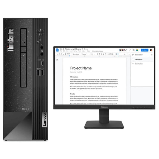 Lenovo ThinkCentre Neo 50s Gen 4 Desktop PC (12JFS0AM00) + Lenovo ThinkVision S22-4e 21.5″ Full HD IPS Monitor (64CBKAT6SA) image 1