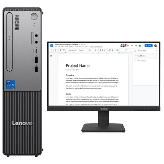 Lenovo ThinkCentre neo 50s Gen 5 Desktop PC (12XD009CSA) + Lenovo ThinkVision S22-4e 21.5″ Full HD IPS Monitor (64CBKAT6SA) image 1