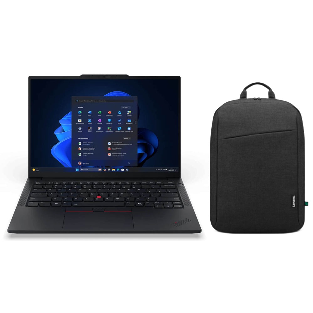 Lenovo ThinkPad E14 Gen 7 Notebook PC (21SX001JZA) + Lenovo B210 16″ Laptop Backpack – Black (4X41Q27245)