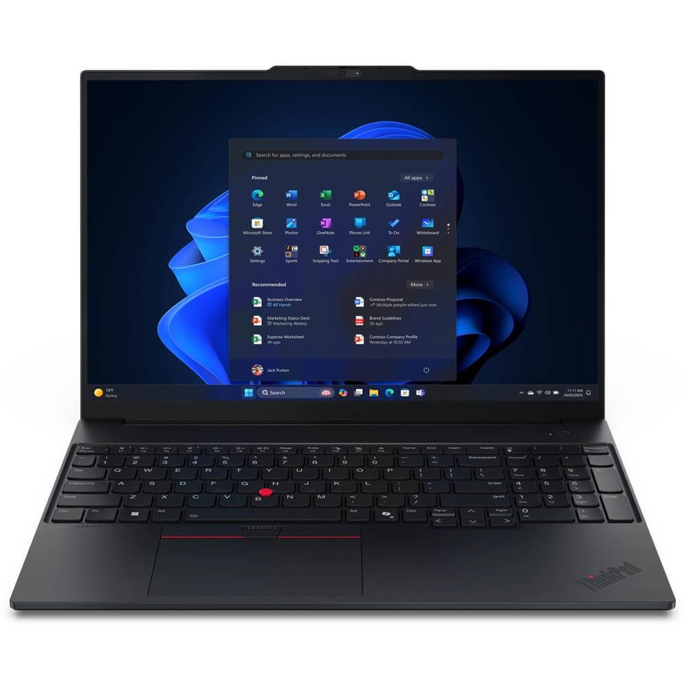 Lenovo ThinkPad E16 Gen 3 Notebook PC – Core 7 240H / 16″ WUXGA / 16GB RAM / 1TB SSD / Win 11 Pro (21TF0053ZA)