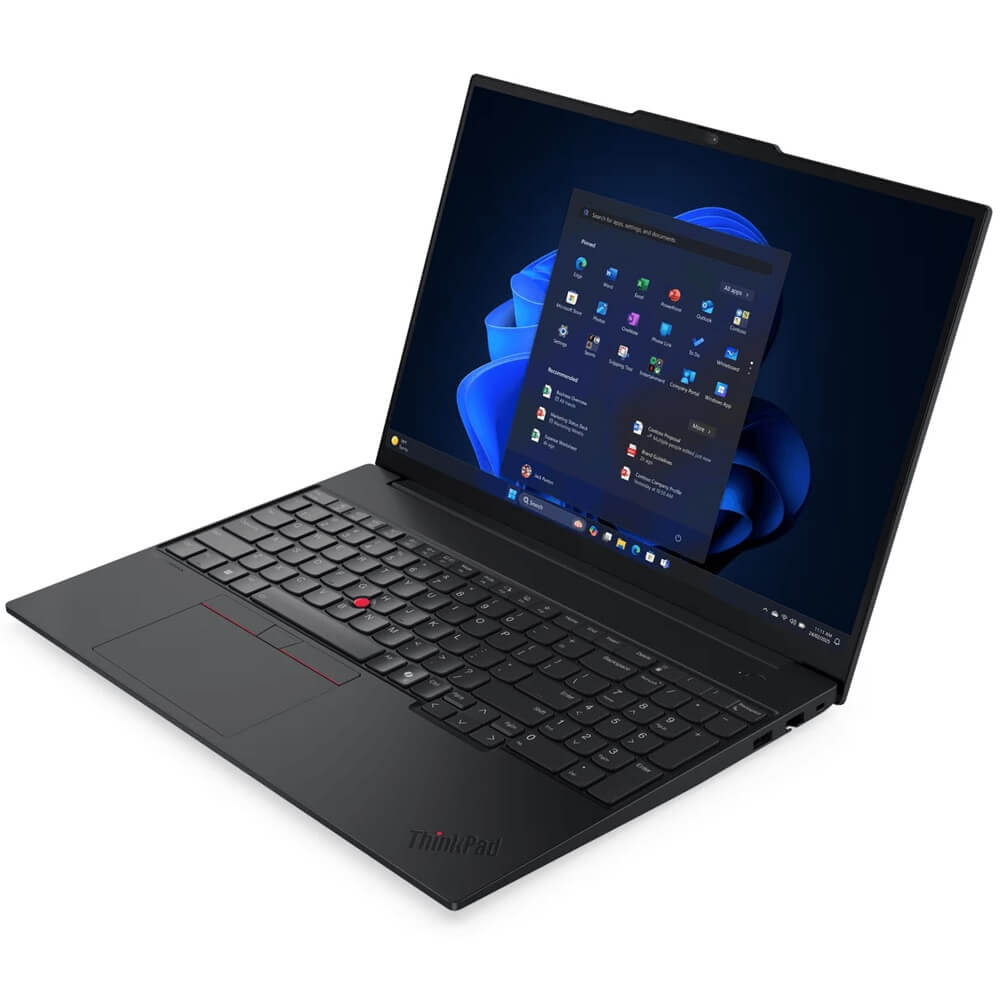 Lenovo ThinkPad E16 Gen 3 Notebook PC (21SR005BZA) + Lenovo B210 16″ Laptop Backpack – Black (4X41Q27245) — rear view